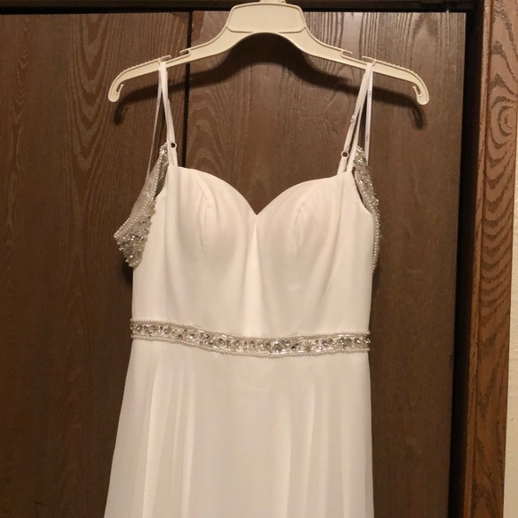 Love and Devotion White Beaded Maxi Dress! - Picture 4 of 6